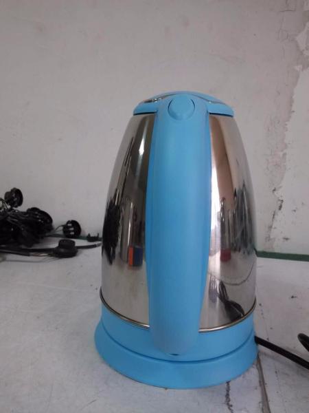 chaleira de chá elétrica de aço inoxidável azul do instante 1.8L comercial