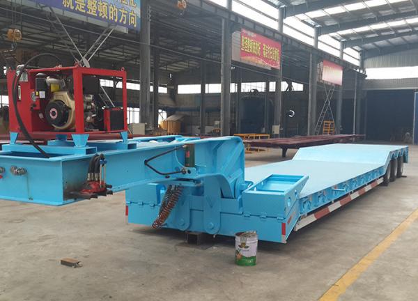 50 60 80 Ton Gooseneck Lowboy Semi Truck Trailer Excavator Lowbed Trailer Loader