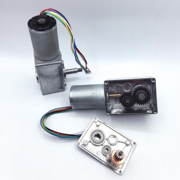 FT-82SGM4260 DC 12V 24V Brushless Self Lock Worm Gear Motor High Torque Low Speed Regulating Motors