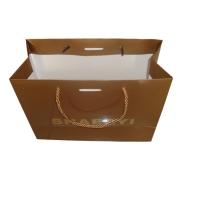 Sacos de compras baratos feitos sob encomenda do papel de Brown com a venda por atacado da impressão da arte finala