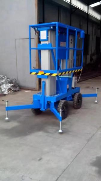 Plataforma de trabalho elevado do mastro de alumínio especialmente exterior alto do funcionamento aéreo do chassi