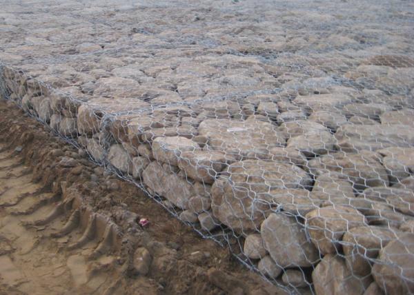 Galvanized Steel Gabion Mattress 50x50mm Square Mesh 3-6mm Gauge