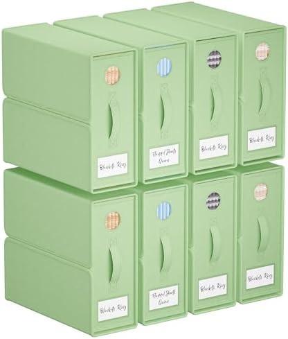 Sheet Organizers And Storage, 4-Pack, Queen/King Size (Grey), Bed Sheet Organizer, Fabric Storage Bins For Bed Sheets,