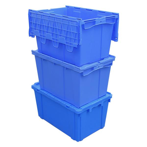 Plastic Crates Folding Stackable Turnover Box with Lid Plastic