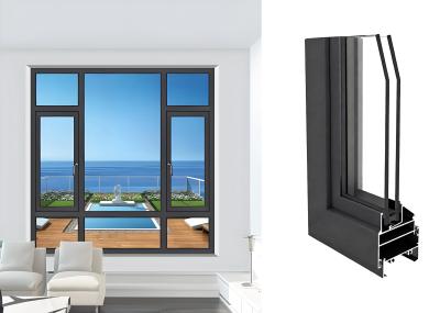 Ventanas batientes de la serie GC50 con recubrimiento de polvo, ventanas batientes de aluminio