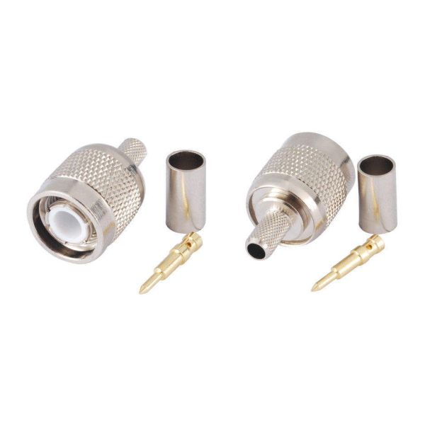 TNC male right angle RF connector with 0~3GHz frequency and clamp type for RG58 RG6 LMR400