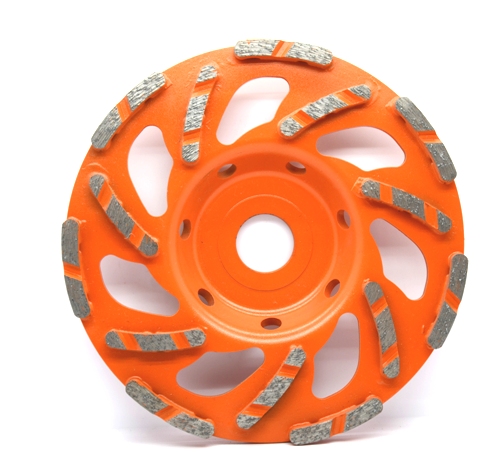 Orange Metal Bonded Diamond Grinding Wheel For Concrete / Masonry Surface Grinding