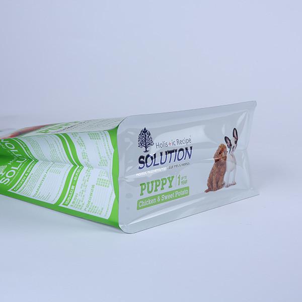 Resealable Plastic 25g Pet Food Packaging Bag Zipper 1000g Dog Food Pouch