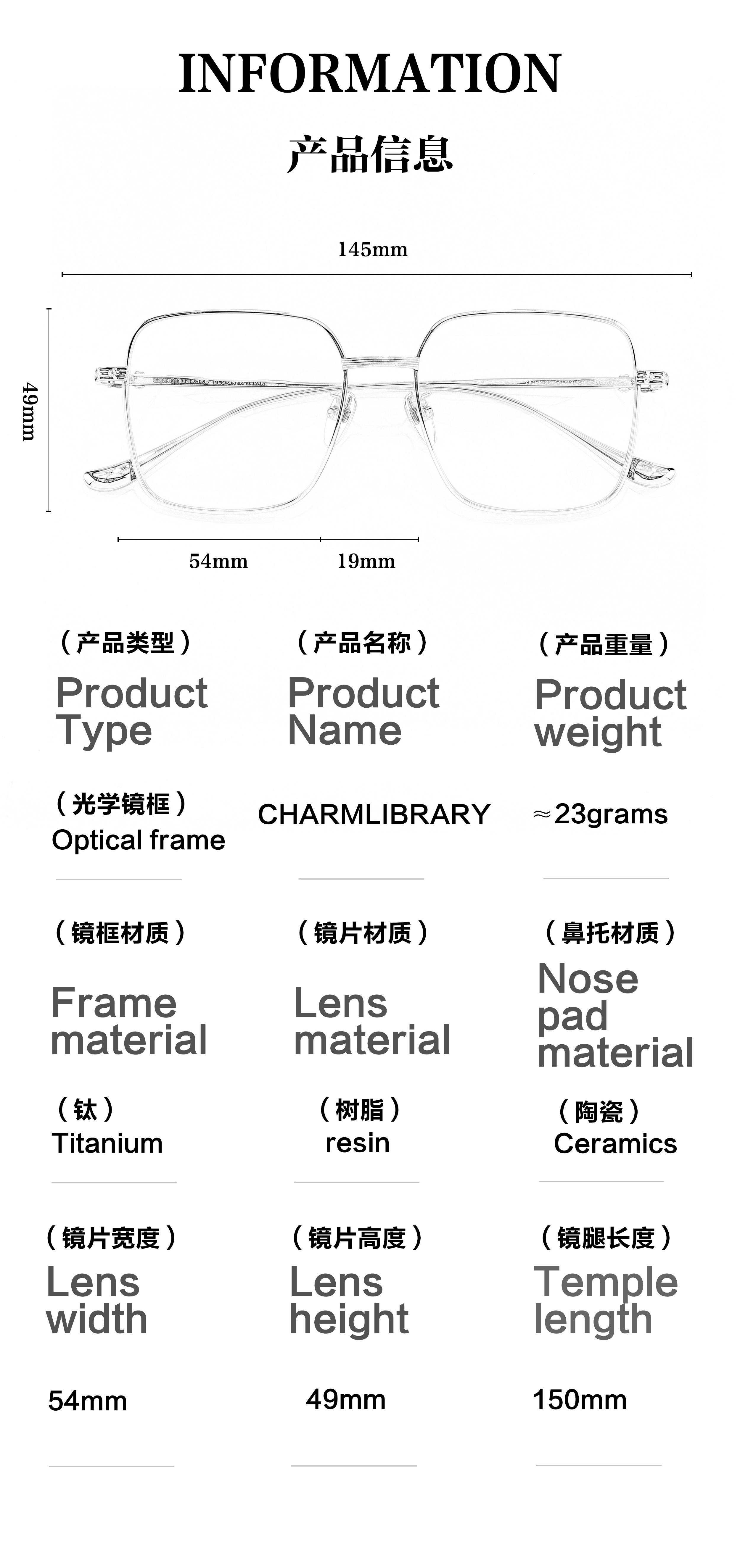 Classic Titanium Optical Prescription Presbyopia Multi Focus Luxury Brand New Style Beautiful Fashion Bling Glasses for Men's