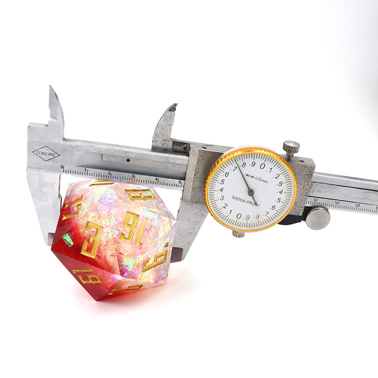 Customized Size Resin Material 20 Sided Dice with Customized Logo for DND Games