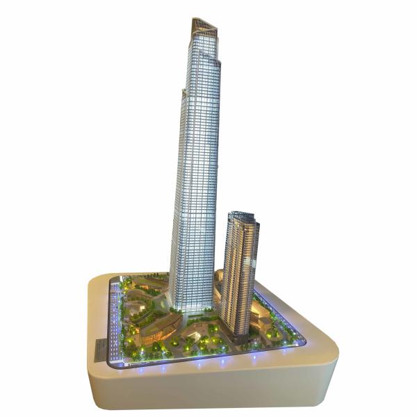 Custom High Precision Architectural Scale Model Modern Commercial Tower Display Model