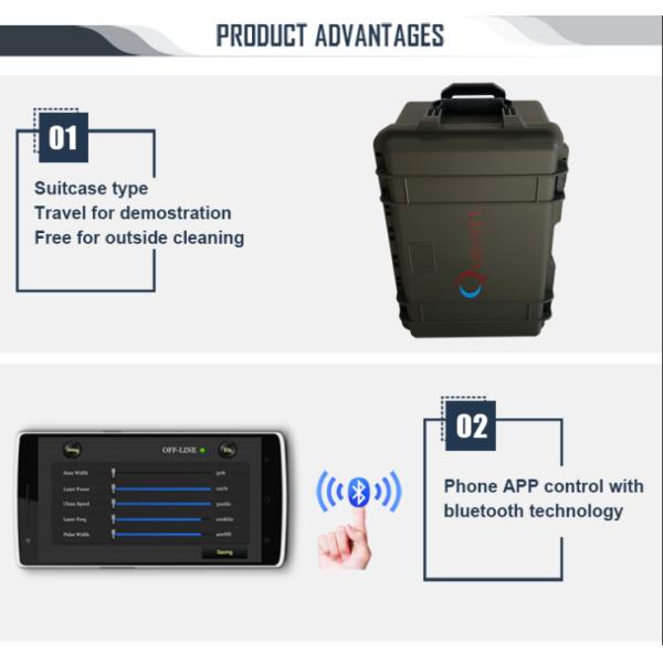 Голова 100W Lazer машины Handheld ржавчины лазера очищая портативная