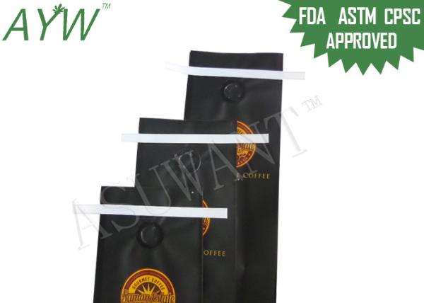 sacos de café 500G à terra pretos, saco da embalagem do café para o café Roasted de Malásia