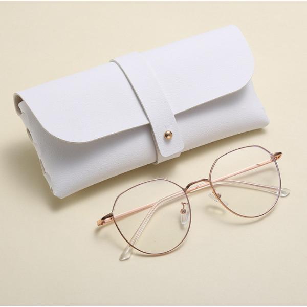FASHION NEW BUCKLE GLASSES BOX CROSS-BORDER SUNGLASSES BOX SUNGLASSES BOX LEATHER BOX CONVENIENT BOX