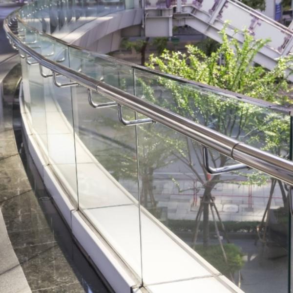 442 552 663 884 10104 Toughened Glass Balcony Railing Safety Glass Deck Railing Frameless Glass Balustrade Balcony With PVB / SGP Interlayer
