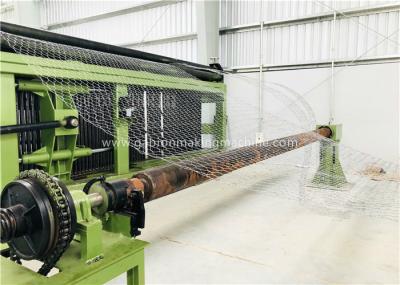 Linha de produção dobro largura líquida de Gabion da torção 22.0kw de 2300mm com tampa de alta velocidade da caldeira