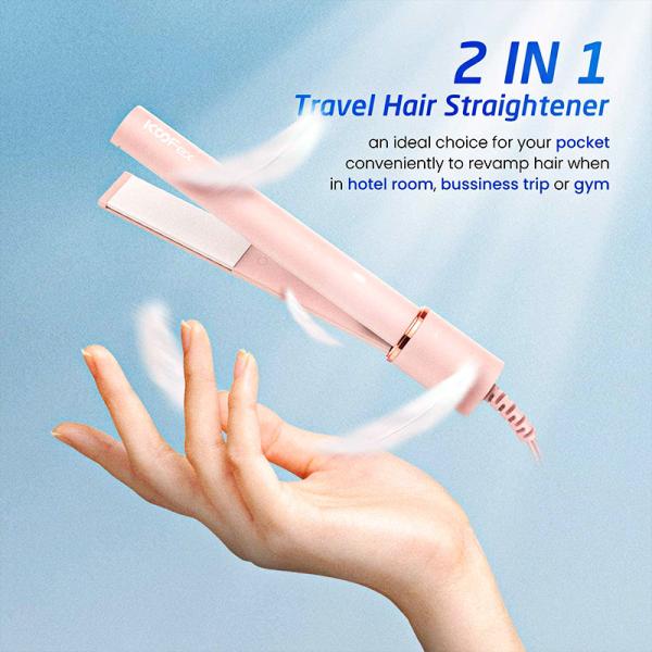Travel Size Portable Hair Straightener Small Flat Irons Curling For Short Hair 1 Inch Styling Tools