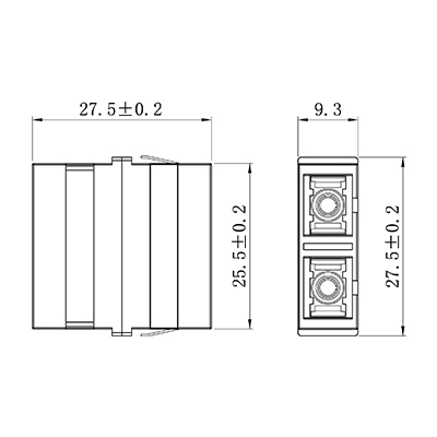 Переходник/муфта оптического волокна SC OM4 DX без фланца