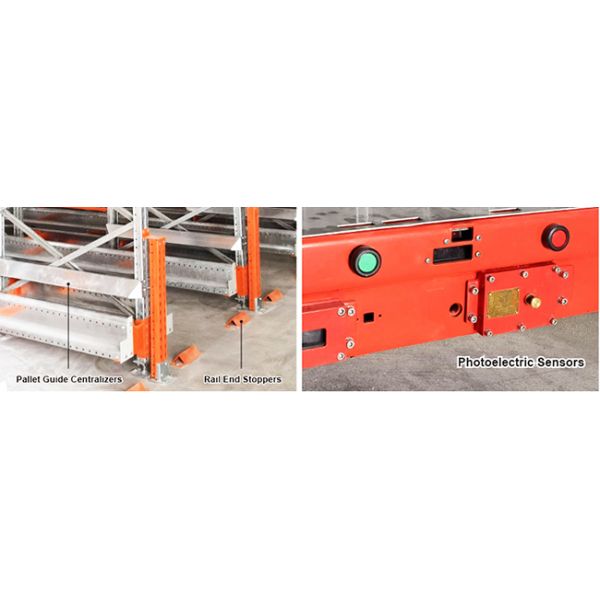Two Way Radio Shuttle Racking Pallet Runner Rack System Explosive Proof Warehouse