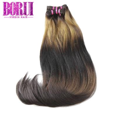 Unprocessed Super Double Drawn Hair Bundles , Double Drawn Virgin Hair Funmi 5 Tone Bone