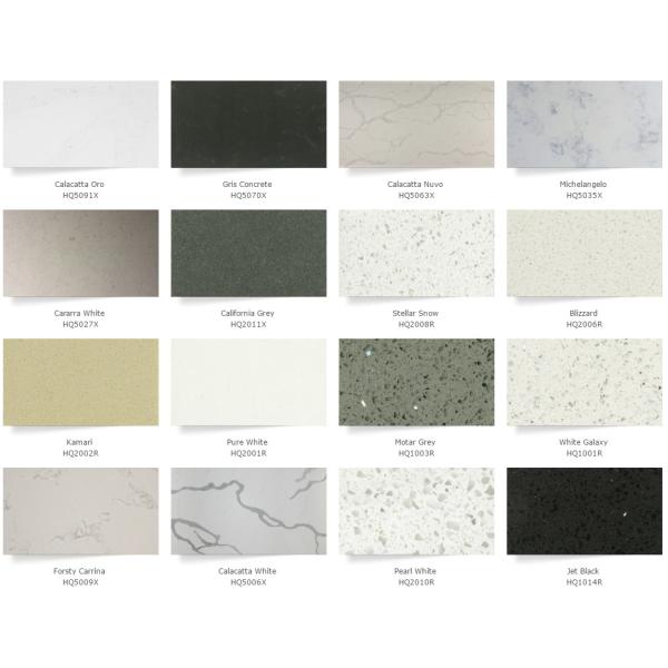 Pure White Quartz Bathroom Vanity Tops Eased / Other Edge Optional