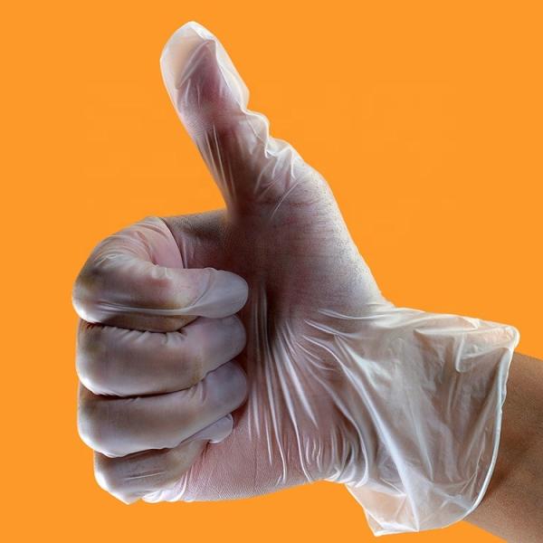 Medical Vinyl Examination Gloves Non Sterile Latex Free Strong Tensile Strength