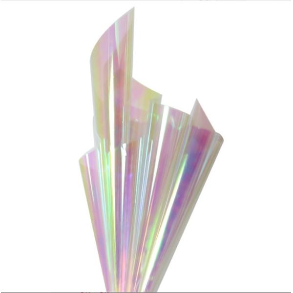 Brillante y colorido opp bolsa impermeable papel de flores, papel láser, película de siete colores de Internet famoso, materiales al por mayor para los materiales de arte de las flores en la floristería