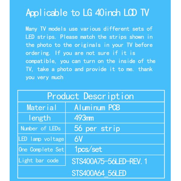Для STS400A75-56LED-REV.1 STS400A64 40-KIRI LTA400HV04 40TL933