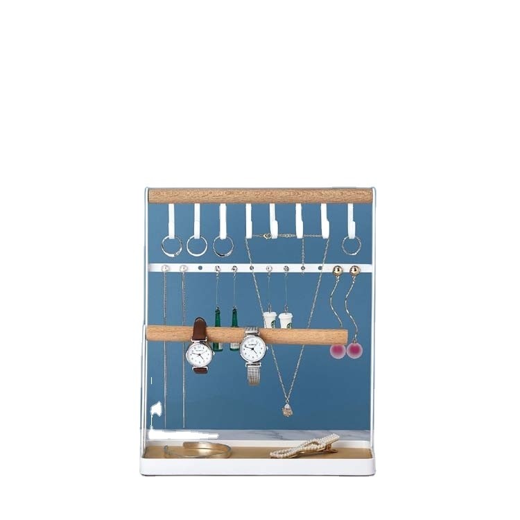 Exhibition Metal Earring Display Rack for Customized Wooden Ornaments and Watch Stands