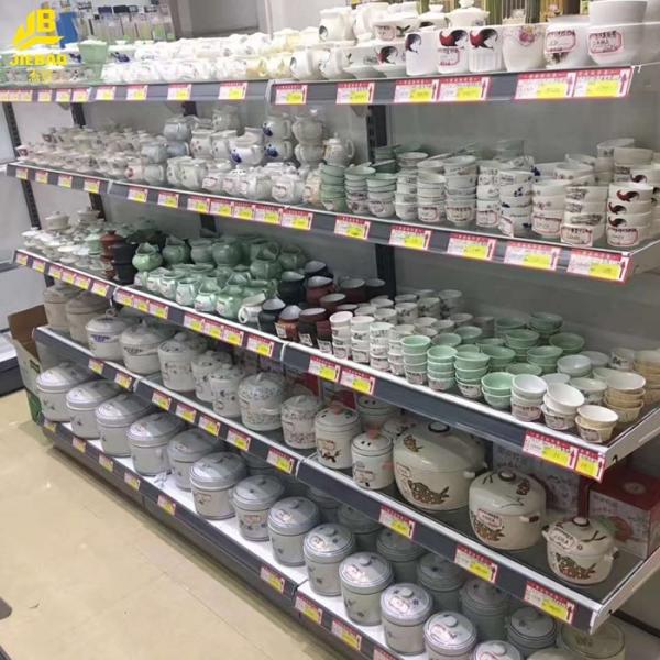 Steel Grocery Store Shelving Systems , 60-65kg/ Layer Load Convenience Store Shelving