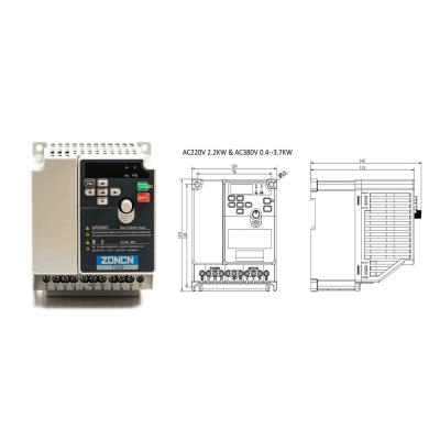 Motor de velocidade variável Inverter de frequência variável 380V 3.7KW 5HP
