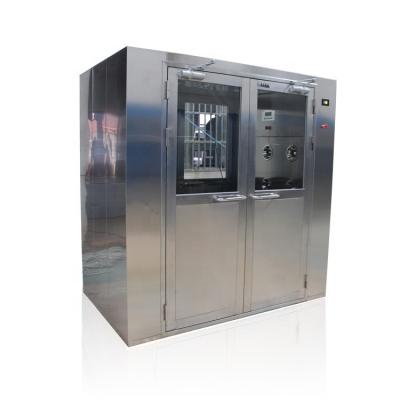 1.1KW 220V Clean Air In Shower Full Stainless Steel Double Automatic Door Air Shower Cabinet