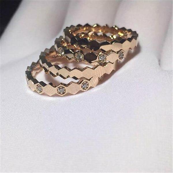 Luxury jewelry factory high-quality low price Cmdiamond  ring 18k white gold yellow gold rose gold diamond ring