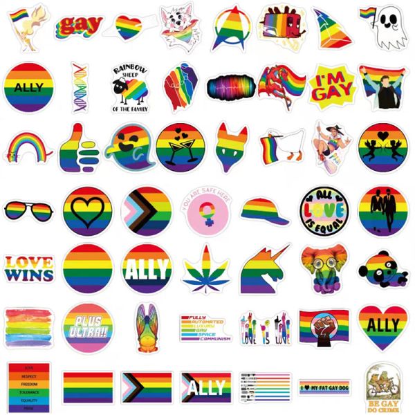 Personalized BOPP Rainbow Kiss Cut Stickers Printing for Wall Decal