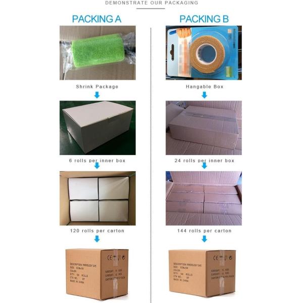 Delicate colors nonwoven cohesive elastic bandage, Extra strong porous custom print nonwoven cohesive bandage hospital t