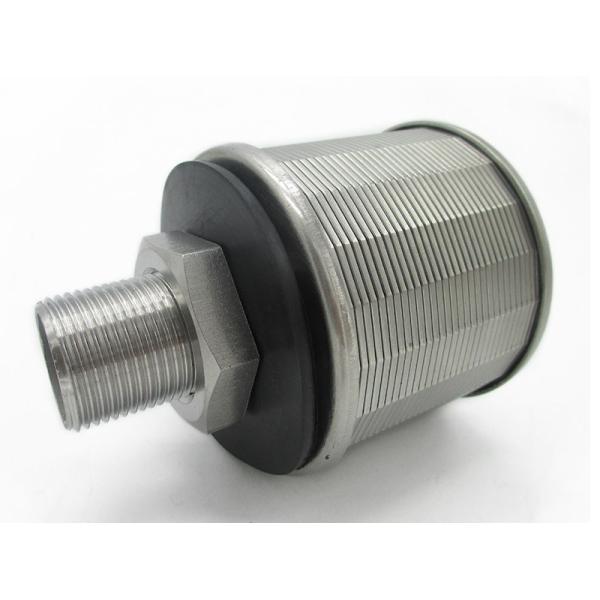 Stainless Steel 316L Wedge Wire Media Retention Nozzle Npt Thread 57mm Diameter