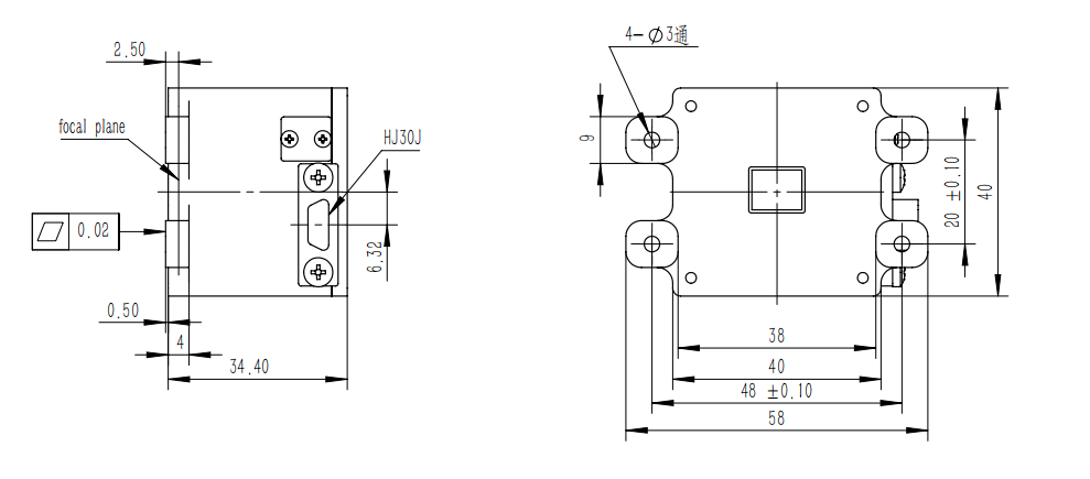 640×512 15μm Uncooled SWIR InGaAs Camera CML CAN Bus Ultra Light GS-SW640171550-UC-CML-CAN