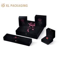 Custom Logo Lint Jewelry Box Packaging Necklace Earring Bracelet Set Jewelry Display Storage Box Jewelry Box