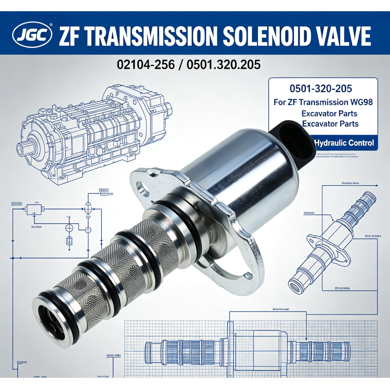 02104-256 0501-320-205   Excavator Parts Solenoid Valve for Zf Transmission Wg98