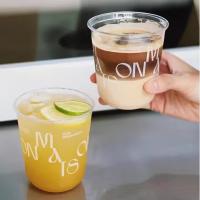 Factory Custom Printing logo Disposable Plastic Cups Soft clear Bubble Boba Tea Plastic Cup with Lid
