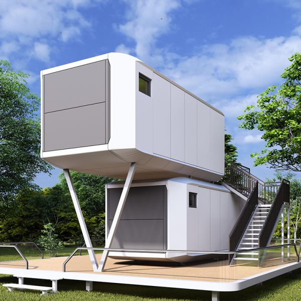 Steel Mobile Tiny Prefab Container Homes Portable Capsule House Apple cabin