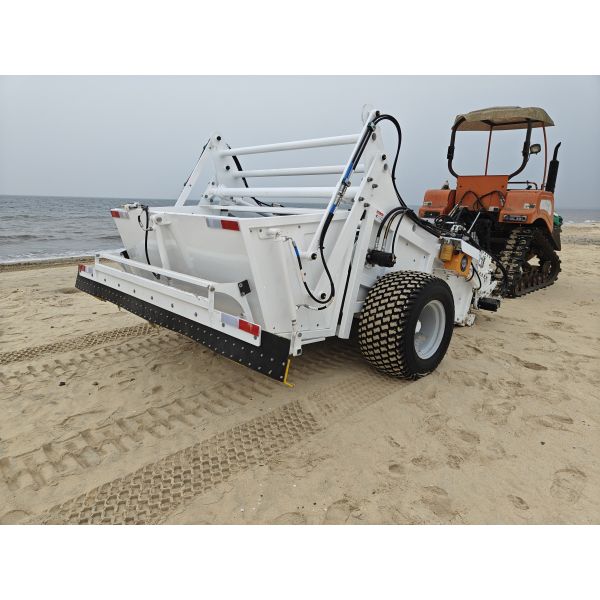 HANDSOMER 2000 Tractor Towable Beach Cleaner | 2m Hydraulic Sand Sifter For Seaweed & Coral Removal