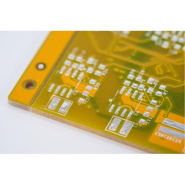 Yellow Lead Free PCBA SMT 6 Layer PCB Fabrication Tin Spraying Process