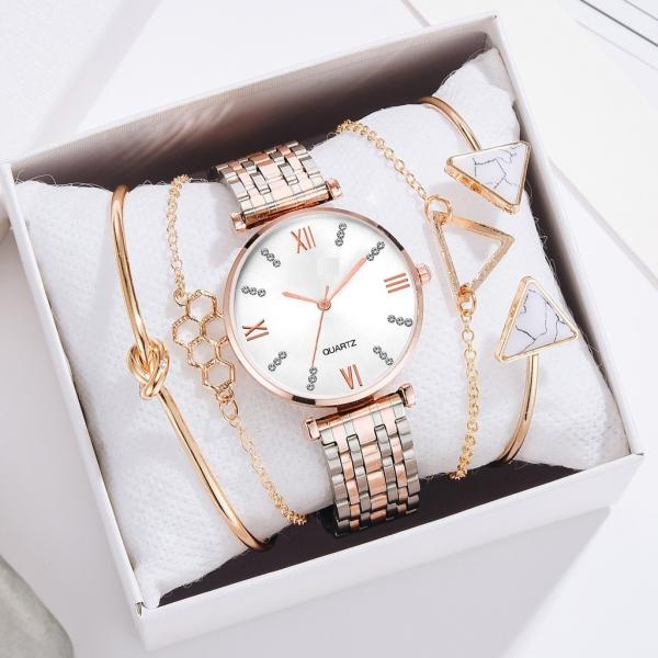 OEM 31MM Ladies Watch Gift Set 3BAR Jewelry Diamond Dial Watch Set Japan Movt