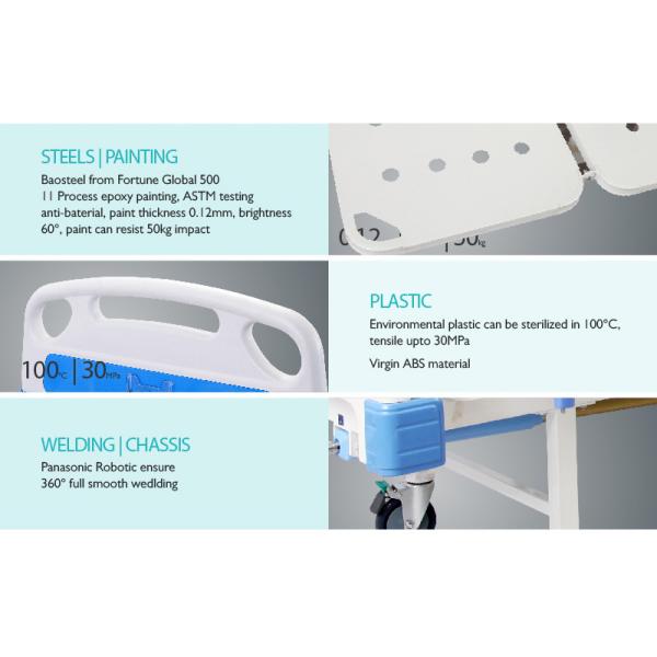 Metal 5 Functions Care Manual Bed For Medical Use