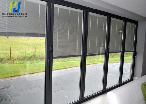 Decorative Bathroom Internal Blinds Glass Tempered Blinds Between Glass