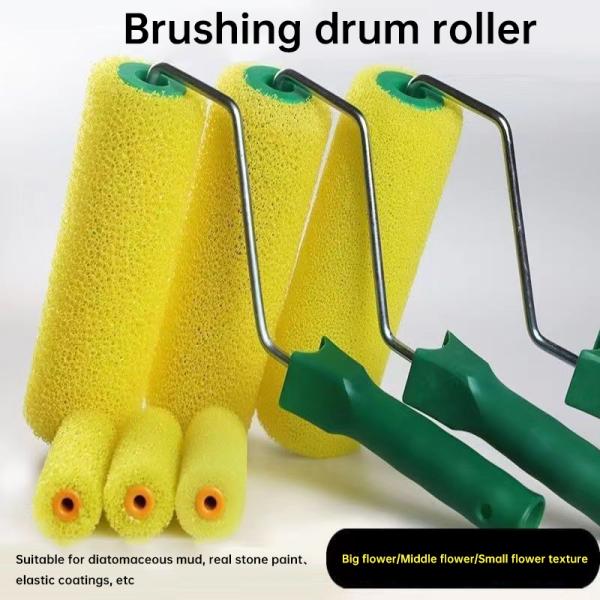 Plastic PP Handle Professional Polyester Foam Paint Roller Brush for Painting Services