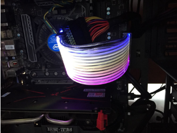 Hot selling power supply cable,motherboard Rainbow  Power Extension Cable for 24pin