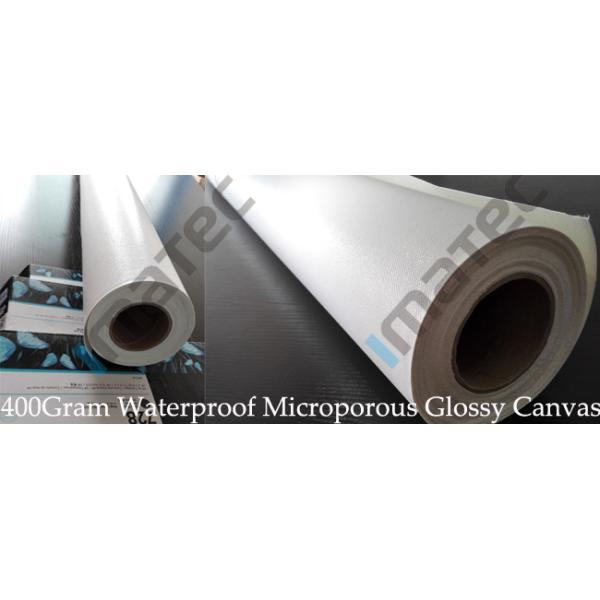 Microporous Glossy Poly Cotton Inkjet Printing Canvas Waterproof For Pigment Inks