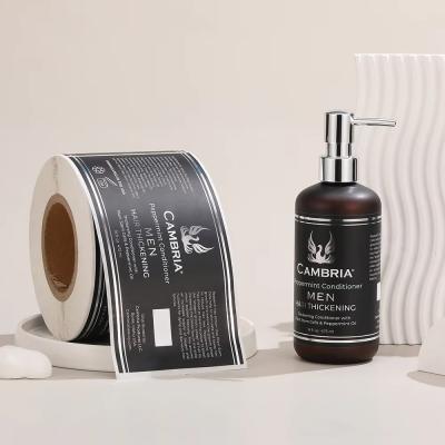 Label Sticker Foiled Personal Care Gold Foil Vinyl Label Stickers Body Wash Bottle Waterproof Packaging